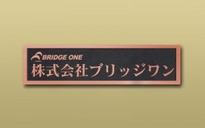 銅ブロンズ HL 箱型 エッチング 館銘板